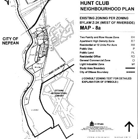 Hunt Club - Existing Z-2K zoning west of Riverside